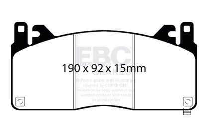 EBC 2015+ Ford Mustang GT350 Bluestuff Front Brake Pads DP53055NDX DP53055NDX Photo - Primary