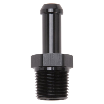 Edelbrock Hose End, Straight, 3/8" NPT to 3/8" Barb, Black Anodize 8117 Photo - Primary