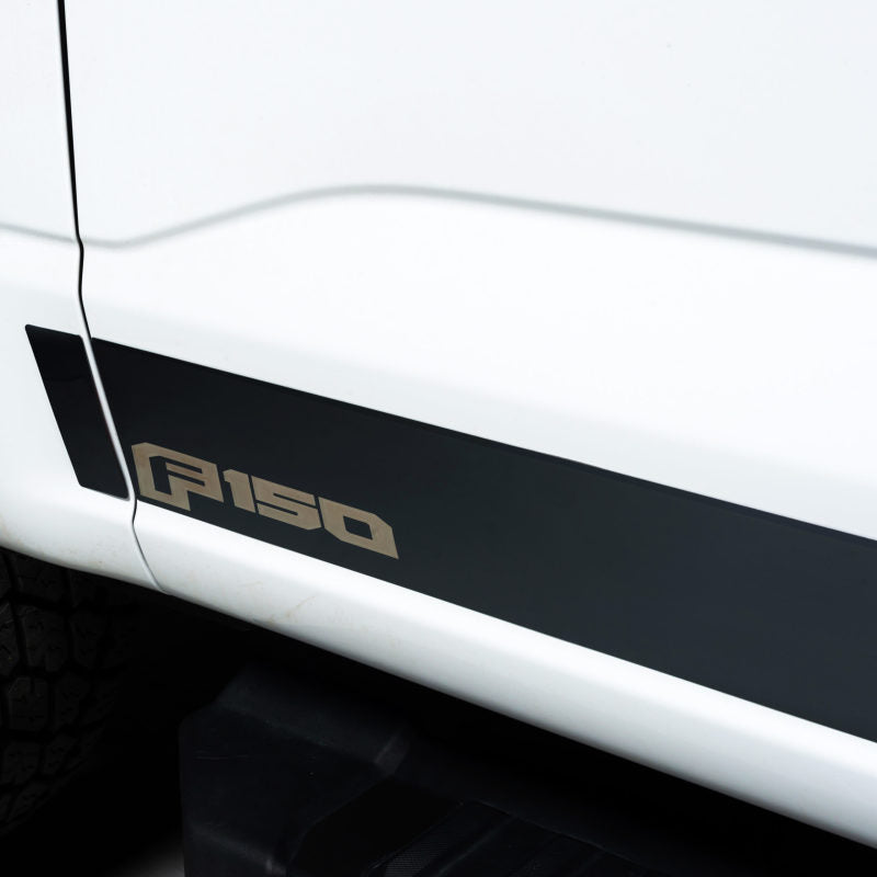 Putco 09-14 Ford F-150 Super Crew 5.5 Box (w/ Flares) - 7in- 12pcs Black Platinum Rocker Panels 9751426BPFD 9751426BPFD Photo - Primary
