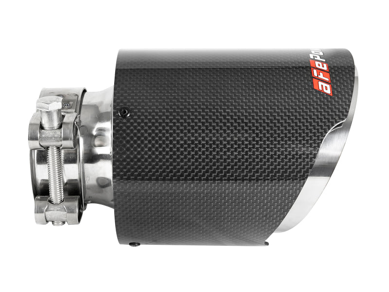 aFe MACH Force-Xp 304 SS Clamp-On Exhaust Tip 2.5in. Inlet / 4.5in. Outlet / 7in. L - Carbon Fiber 49T25454-C07 49T25454-C07 Photo - Unmounted
