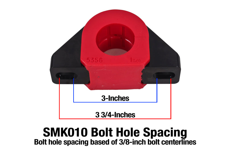 BMR Suspension Sway Bar Mount, Billet Alum Mount, 1.375" Poly Bushings SMK010 Photo - Close Up