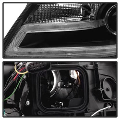 Spyder Audi A4 09-12 Projector Headlights Halogen Model Only - DRL LED Black PRO-YD-AA408-DRL-BK 5081544 5081544 Photo - Unmounted