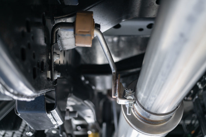 MBRP 2017+ Ford F-250/350 Crew Cab 6.2L Cat Back Single Side Black Finish S5247BLK Photo - Mounted