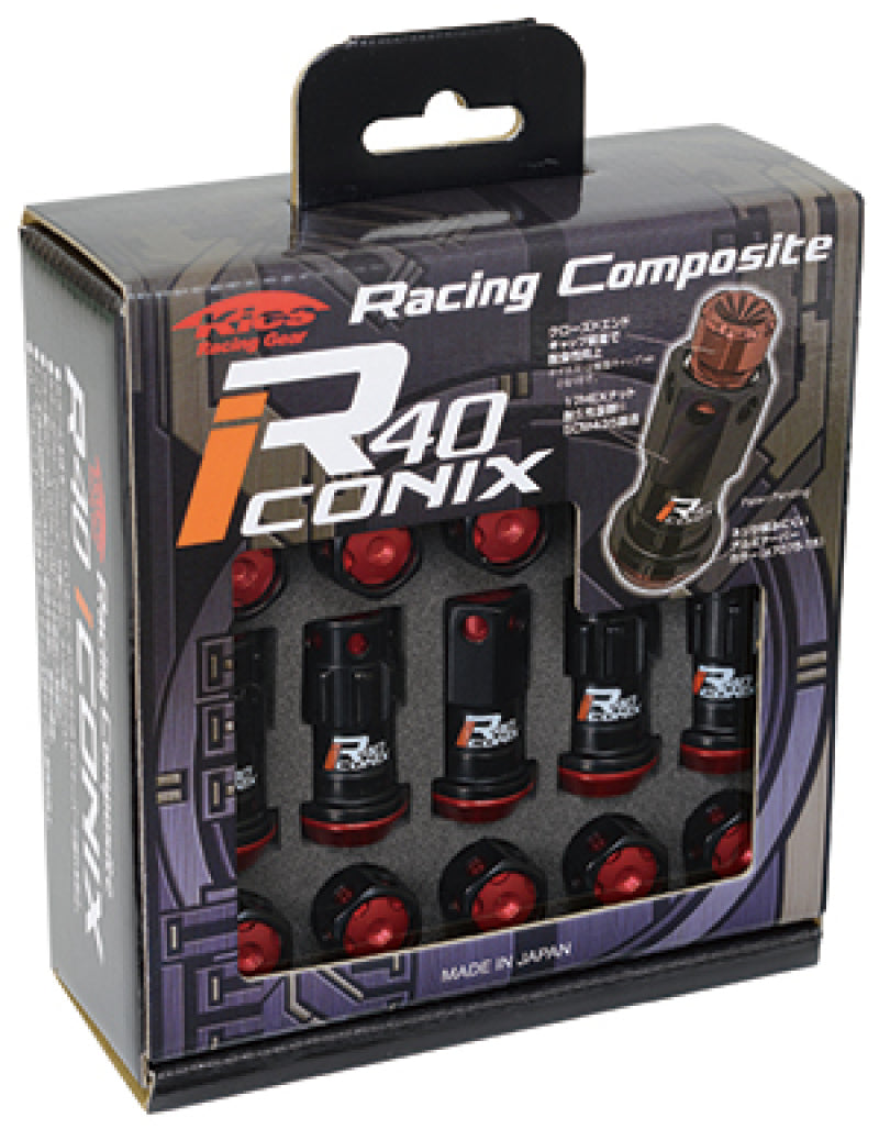 Project Kics 12x1.50 R40 Iconix Lug Nuts - Black w/Aluminum Cap (20 Pcs) WRIA01KK WRIA01KK User 1