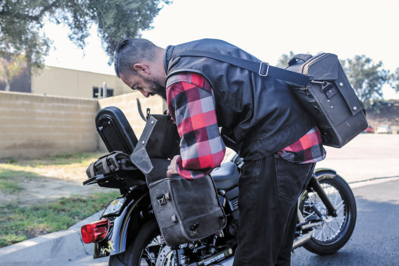 Burly Brand Voyager Saddlebag (Ea) - Dark Oak B15-1000D B15-1000D User 3