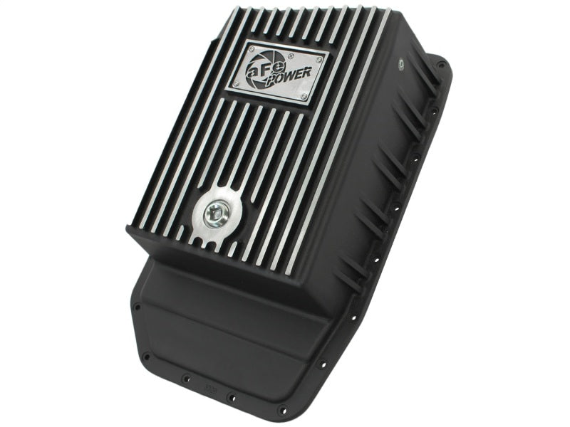 aFe Transmission Pan, Black w/ Machined Fins: Ford F-150 Trucks 09-16 (6R8 46-70172 Photo - Primary