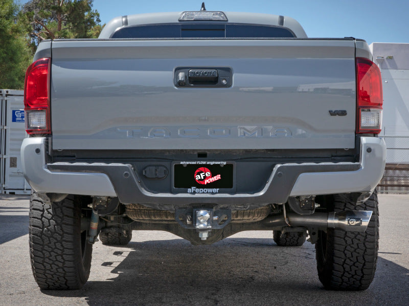 aFe 16-22 Toyota Tacoma Apollo GT Series 2.5in. - 3in. 409 SS Cat-Back Exhaust w/ Polished Tip 49-46063-P 49-46063-P Photo - Mounted