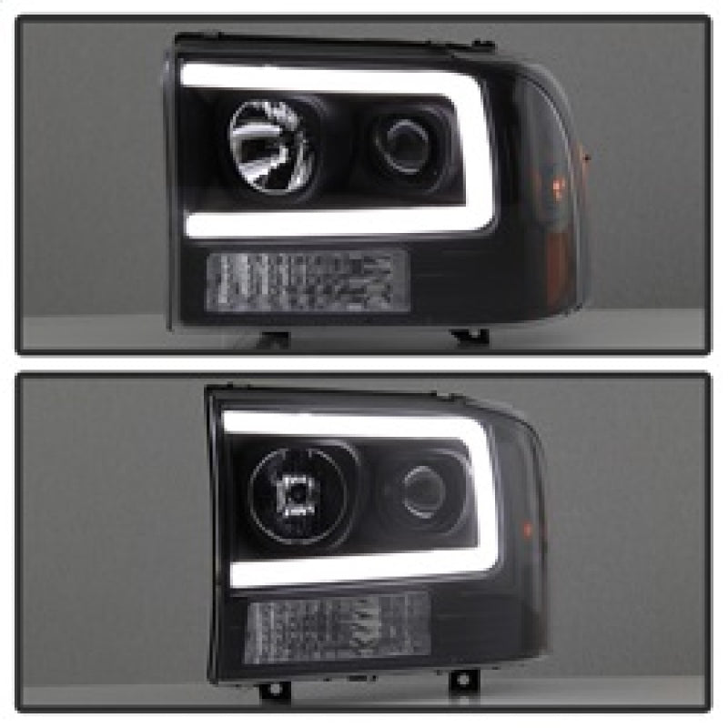 Spyder 99-04 Ford F250 Super Duty Projector Headlights - Light Bar - Black PRO-YD-FF25099V2-LB-BK 5084491 5084491 Photo - Unmounted