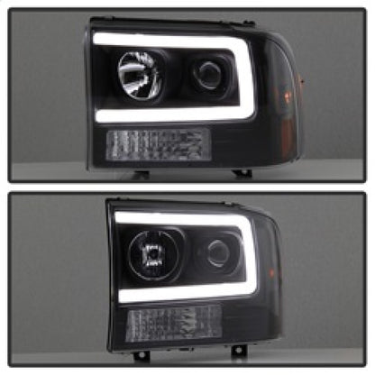 Spyder 99-04 Ford F250 Super Duty Projector Headlights - Light Bar - Black PRO-YD-FF25099V2-LB-BK 5084491 5084491 Photo - Unmounted