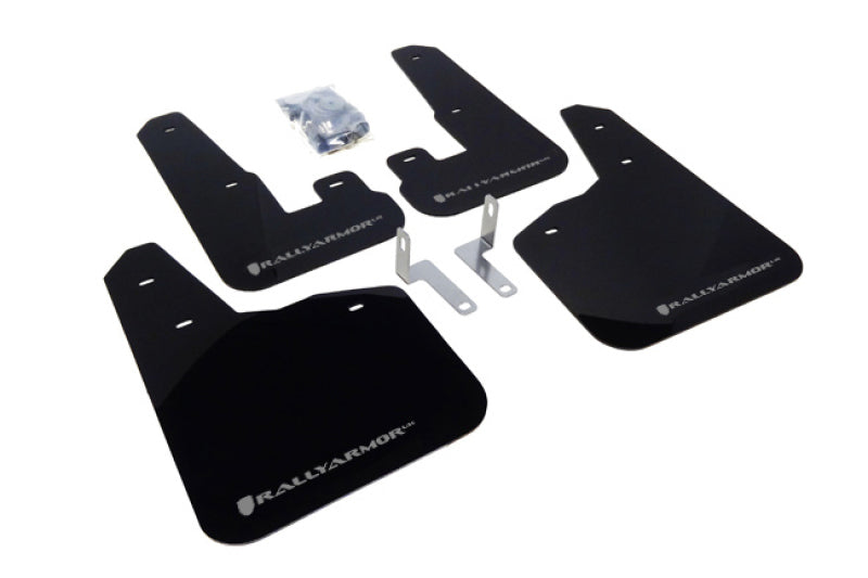 Rally Armor 2010+ Subaru Legacy UR Black Mud Flap w/ Silver Logo MF14-UR-BLK/SIL Photo - Primary