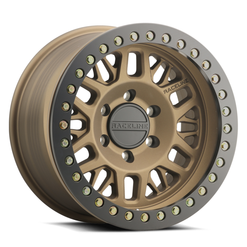 Raceline RT951B Ryno 17x9in/5x127 BP/-12mm Offset/83.82mm Bore - Bronze & Black Ring Beadlock Wheel RT951BZ-79050-12 RT951BZ-79050-12 Photo - Primary
