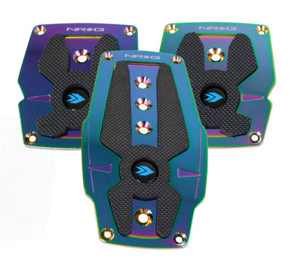 NRG Neochrome Aluminum Sport Pedal w/ Black Rubber Inserts MT PDL-200MC Photo - Primary