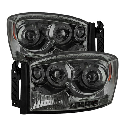 Spyder Dodge Ram 1500 06-08/Ram 2500 06-09 Projector Headlights LED Halo LED Smke PRO-YD-DR06-HL-SM 5010025 5010025 Photo - Primary