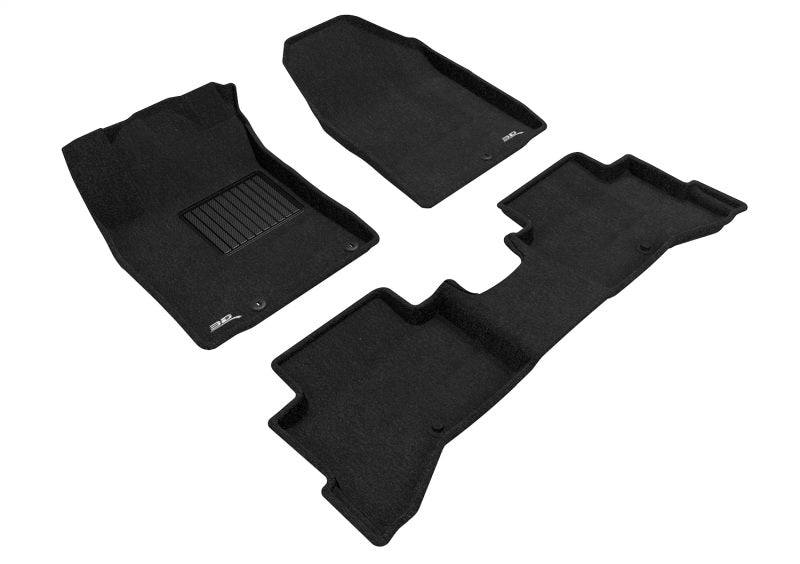 3D MAXpider ACE Elegant Hybrid - Front - Black Floor Mats Floor Mats Carpeted main image