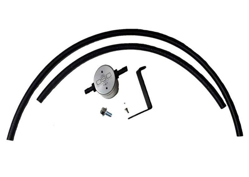 J&L 16-21 Infiniti Q50/Q60 3.0T Oil Separator 3.0 Driver Side - Clear Anodized 3110D-C 3110D-C Photo - Primary