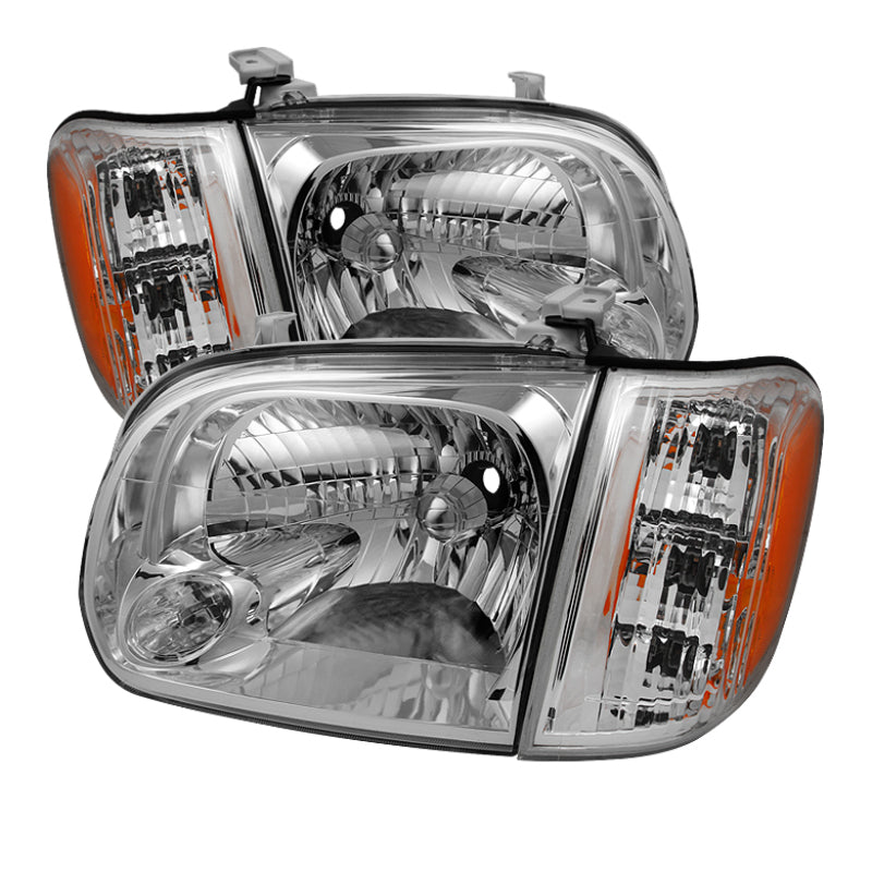 SPYDER Xtune Toyota Tundra Double Cab 05-06 OEM Style Headlights & Corner Lights Chrome HD-JH-TTUN05-AM-C 9033322 9033322 Photo - Primary
