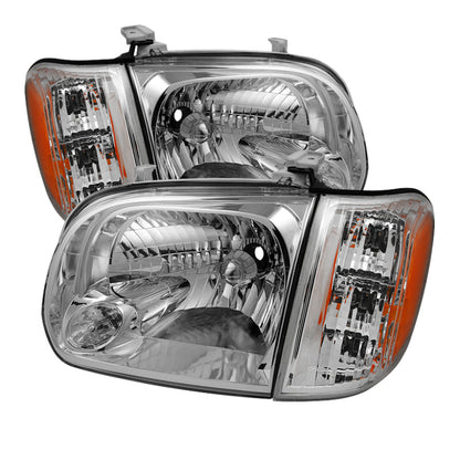 SPYDER Xtune Toyota Tundra Double Cab 05-06 OEM Style Headlights & Corner Lights Chrome HD-JH-TTUN05-AM-C 9033322 9033322 Photo - Primary