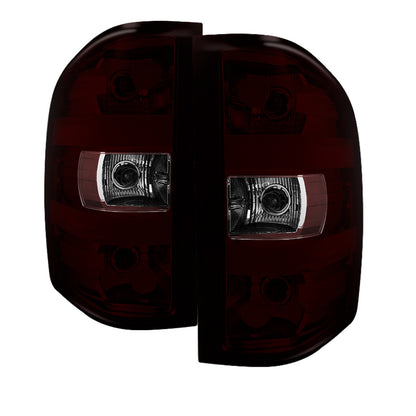 SPYDER Xtune GMC Sierra 07-13 OEM Tail Lights Dark Red ALT-JH-CSIL07-OE-RSM 9033100 9033100 Photo - Primary