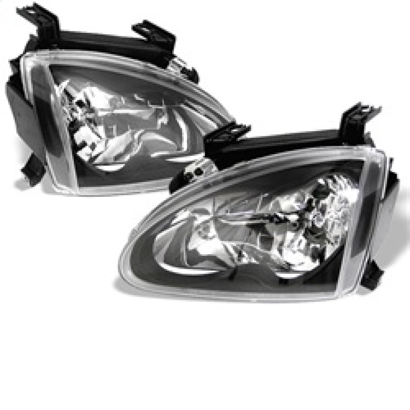 Spyder Honda Del Sol 93-97 Crystal Headlights Black HD-YD-HD93-BK 5012586 5012586 Photo - Primary