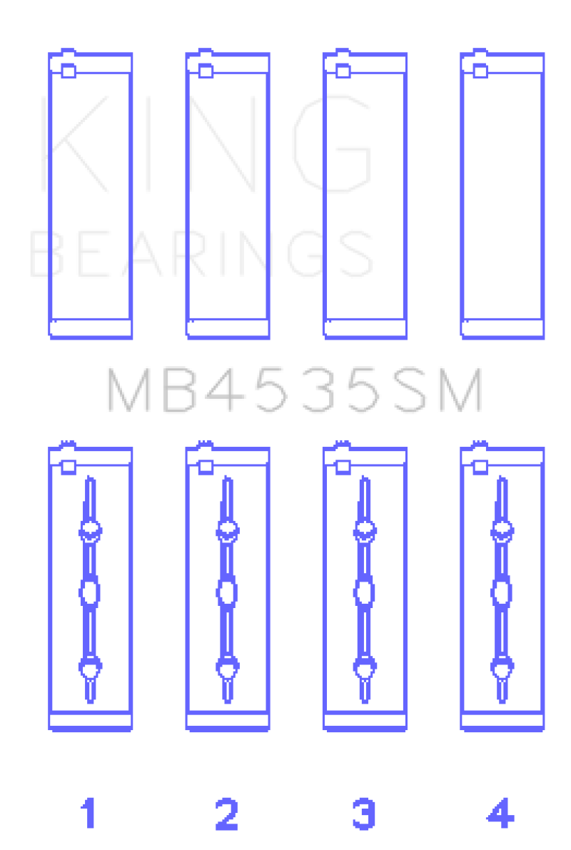 King Engine Bearings King Mercedes M276 V6 (Size STD) Main Bearing Set MB4535SM MB4535SM Photo - Primary