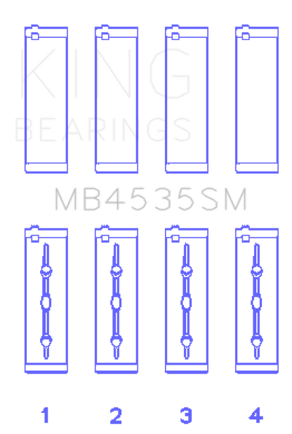 King Engine Bearings King Mercedes M276 V6 (Size STD) Main Bearing Set MB4535SM MB4535SM Photo - Primary