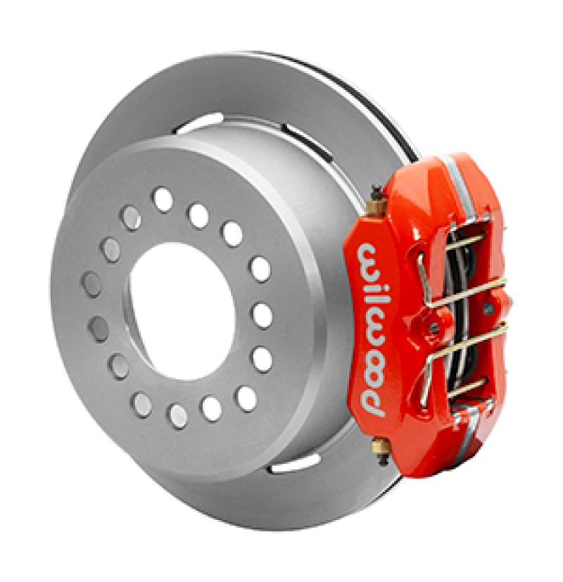 Wilwood Small Ford 11 in. Forged Dynapro Low-Profile Rear Parking Brake Kit (Red Calipers) 140-15603-R