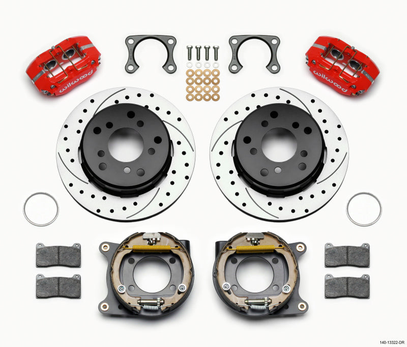 Wilwood Dynapro Lug Mount P/S Park Brake Kit Drilled Red Big Ford 2.36in Off Bronco 5 x 5.50 140-13322-DR 140-13322-DR Photo - Primary
