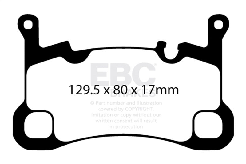 EBC 2018+ Porsche Cayenne (3rd Gen) 3.0L Turbo Yellowstuff Rear Brake Pads DP42380R DP42380R Photo - Primary