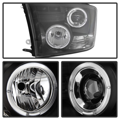 Spyder Dodge Ram 1500 09-14 10-14 Projector Headlights Halogen- LED Halo LED - Blk PRO-YD-DR09-HL-BK 5010032 5010032 User 1