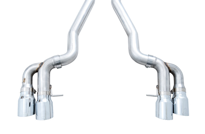 AWE Tuning 18-19 BMW M5 (F90) 4.4T AWD Axle-back Exhaust - Track Edition (Chrome Silver Tips) 3020-42069 3020-42069 Photo - out of package