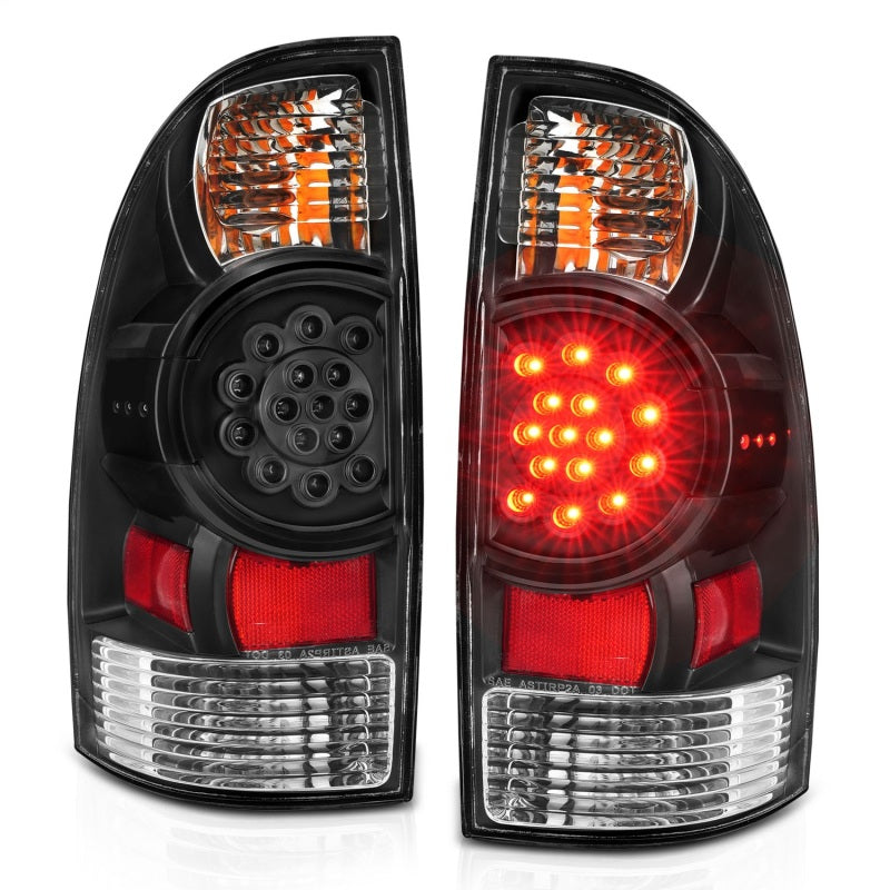 Anzo 2005-2015 Toyota Tacoma LED Taillights Black 311042 Photo - Unmounted