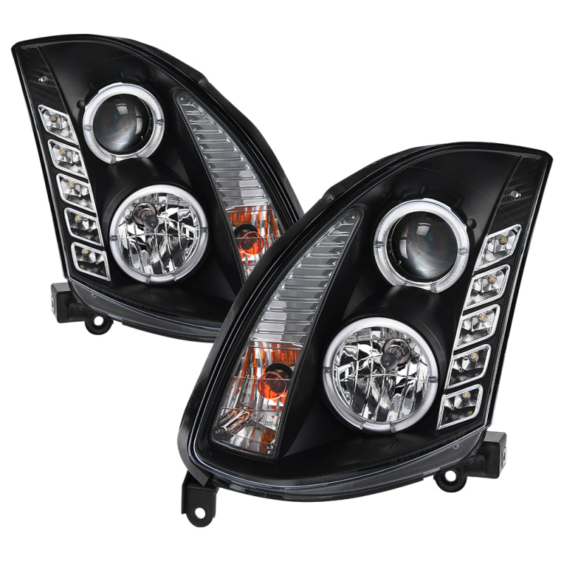 Spyder Infiniti G35 03-07 2DR Projector Halogen - LED Halo DRL Blk High H4 PRO-YD-IG35032D-DRL-BK 5011060 5011060 Photo - Primary