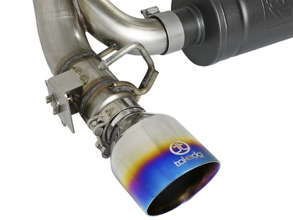 aFe Takeda 3in 304 SS Axle-Back Exhaust System w/ Blue Flame Tip 16-18 49-33104-L Photo - Unmounted