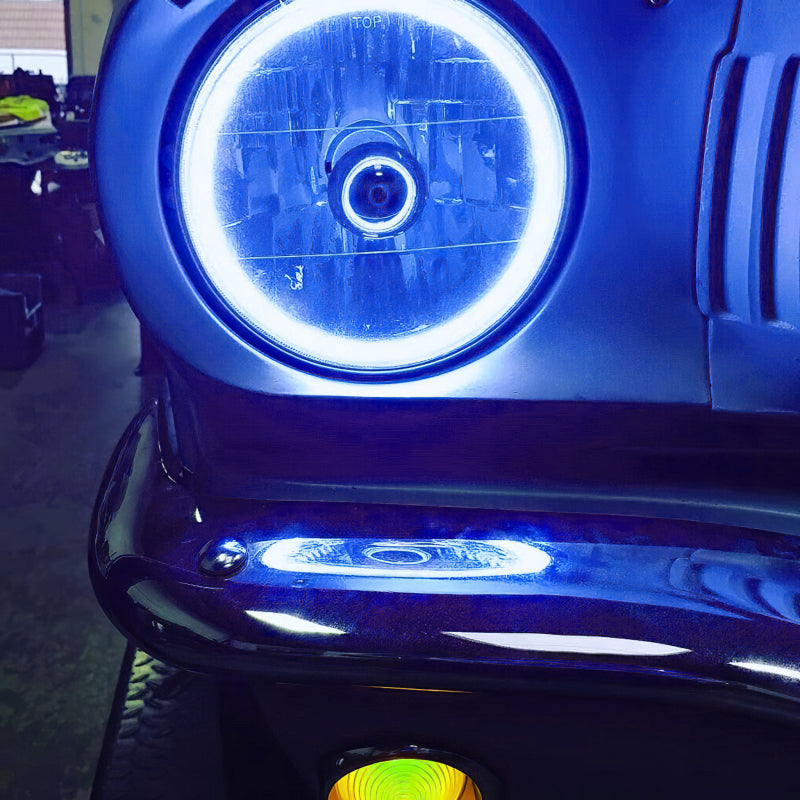ORACLE Lighting Oracle Pre-Installed Lights 7 IN. Sealed Beam - Blue Halo 6905-002 6905-002 Photo - lifestyle view