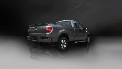 Corsa Performance 11-13 Ford F-150 5.0L V8 Black Sport Cat-Back Exhaust 14393BLK Photo - Mounted