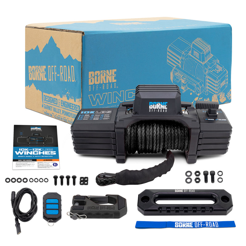 Borne Off-Road 10K Winch - Black Synthetic Rope BNWN-10-SBK BNWN-10-SBK Photo - Primary