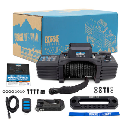 Borne Off-Road 10K Winch - Black Synthetic Rope BNWN-10-SBK BNWN-10-SBK Photo - Primary
