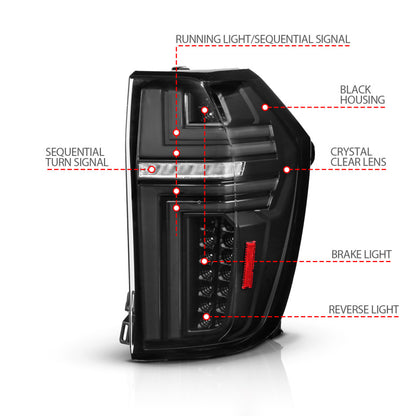 ANZO 21-24 Chevy Suburban/Tahoe Full LED Tail Lights SeqSig Black - Pair 311483A 311483A User 1