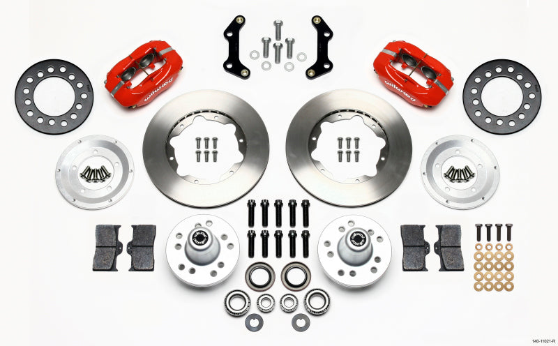 Wilwood Forged Dynalite Front Kit 11.00in Red 70-72 CDP B & E Body-Disc 140-11021-R 140-11021-R Photo - Primary