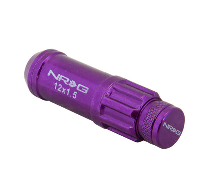 NRG M12 x 1.5 Steel Lug Nut w/ dust cap cover Set 21 pc Purple LN-LS700PP-21 Photo - Primary