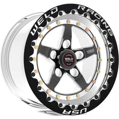 Weld Weldstar 15x10 / 5x4.5 BP / 6.5in. BS Polished Wheel - Black Single Beadlock MT 791P510212F 791P510212F User 1