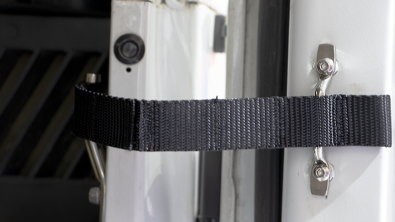 Kentrol Jeep Wrangler TJ Polished Stainless Door Strap Kit Polished Stainless Steel 30724 30724 Photo - Primary