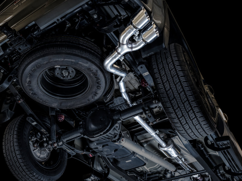 AWE Tuning 4th Gen GM 1500 5.3L 0FG Catback Dual Side Exit (Flat Bumper) - Chrome Tips 3015-22207 3015-22207 Photo - Mounted