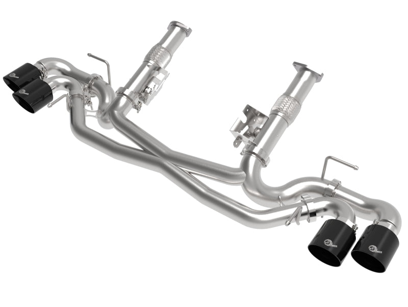 aFe MACH Force-Xp 3" to 2-1/2" 304SS Cat-Back (No Muff.) 2020 Chevy Corvette (C8) 6.2L - Black Tip 49-34127NM-B 49-34127NM-B Photo - Primary