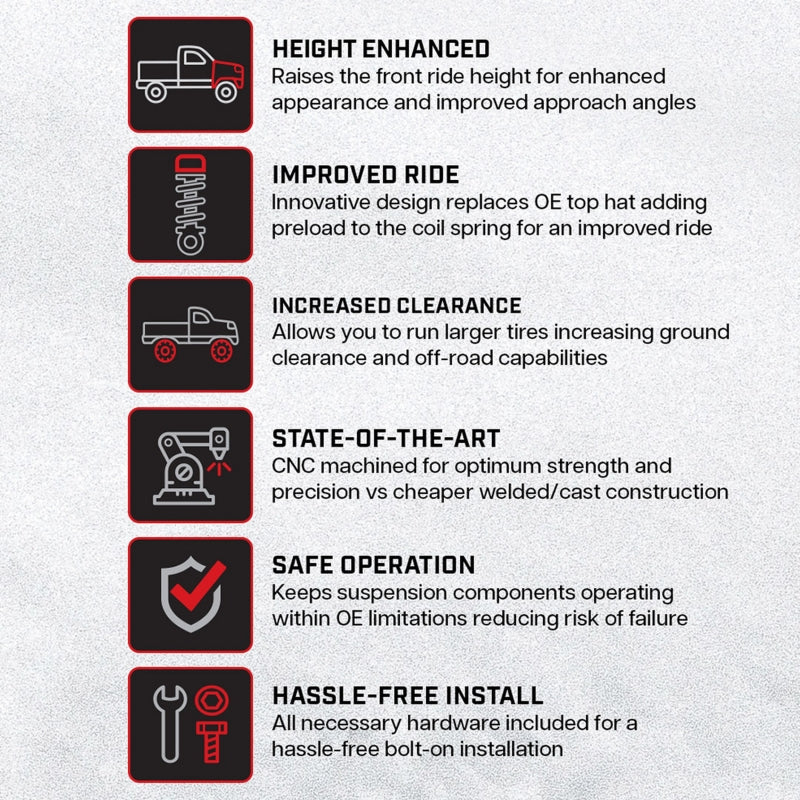 Camburg 05-23 Toyota Tacoma / 03-24 Toyota 4Runner Dominator Preload Spacer Kit CAM-310205 CAM-310205 User 1