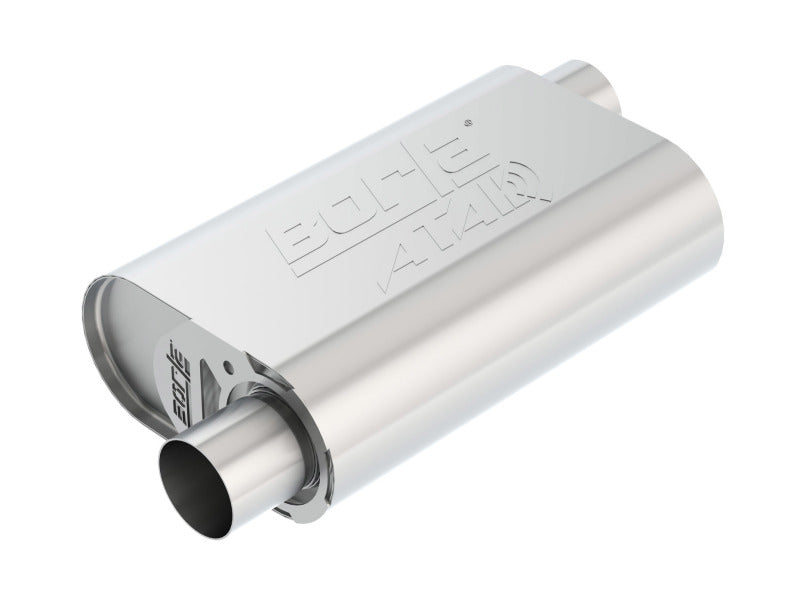 Borla CrateMuffler Small Block Chevrolet ATAK 2.5in Offset/Offset 14inx4.35inx9in Muffler 400774 400774 Photo - Primary