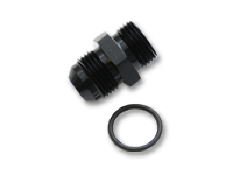 Vibrant -3AN Male Flare to -3 ORB Male Straight Adapter w/O-Ring - Anodized Black 16817 16817 User 1