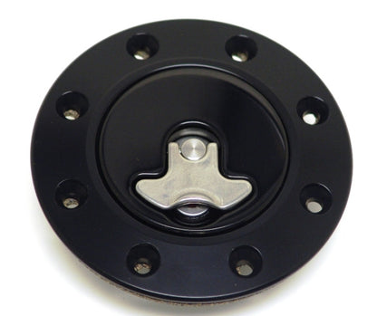 Ridetech 66-67 Chevy Nova Locking Gas Cap (Black Anodized) 81000040 81000040 Photo - Primary