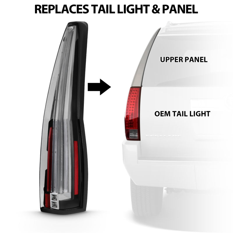 ANZO 2007-2014 Cadillac Escalade Led Taillights Red/Clear 311296 311296 User 6