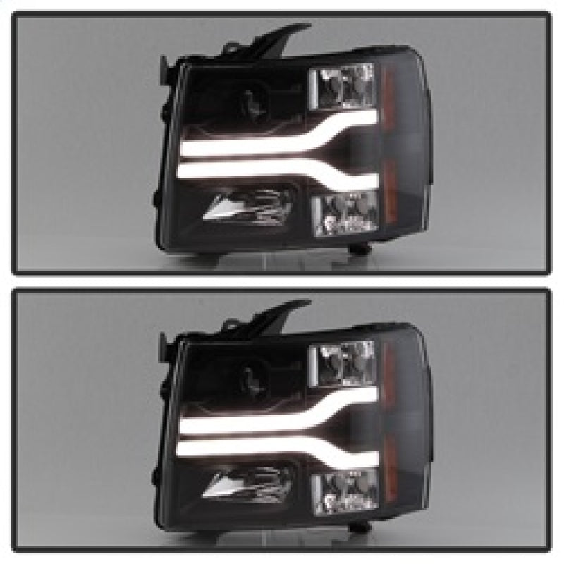 Spyder Chevy Silverado 1500 07-13 Version 3 Projector Headlights - Black PRO-YD-CS07V3-LBDRL-BK 5083609 5083609 Photo - Unmounted